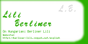 lili berliner business card